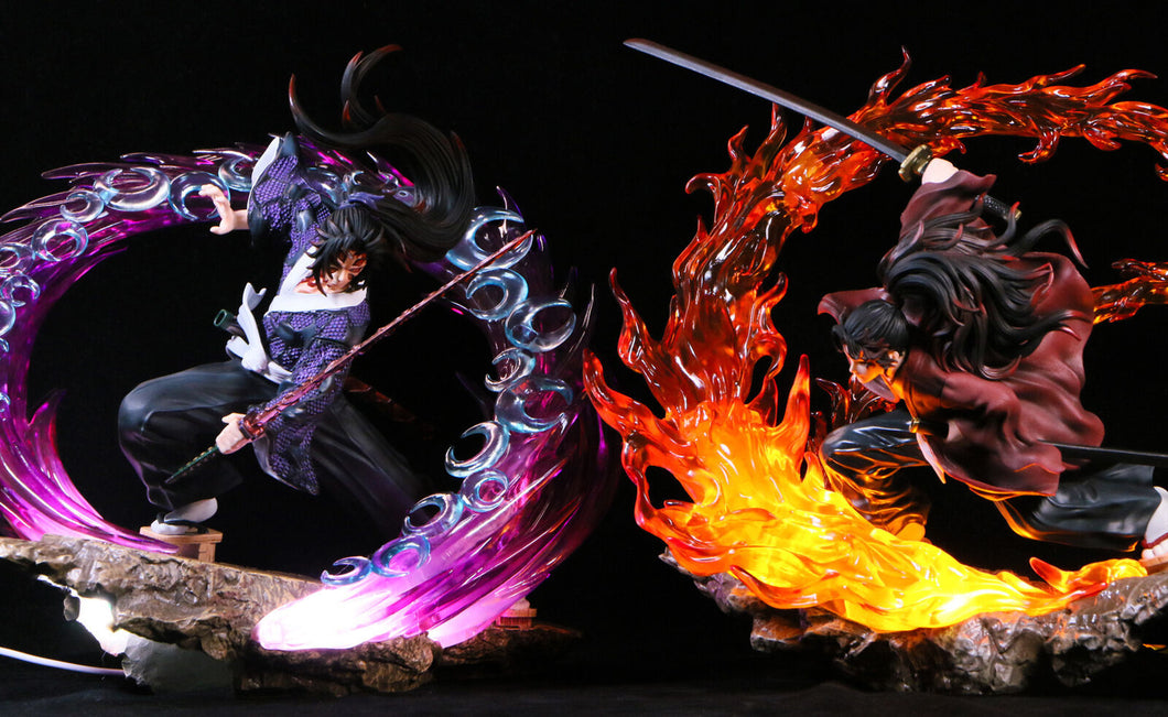 Demon Slayer Kokushibo VS Tsugikuni Yoriichi Battle Ver. W/ LED LIGHT Figure 1PC