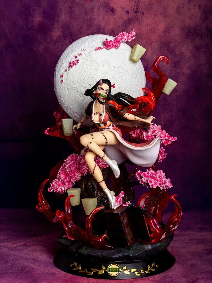 Demon Slayer Kamado Nezuko GK Statue Action Figure Collection w/ LED Light